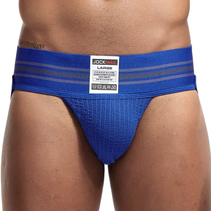 JOCKMAIL Men's Underwear Men Sexy Briefs Jockstrap Pouch Cuecas Man Cotton Panties Thongs Mesh Underpants Gay Slip Homme Srting