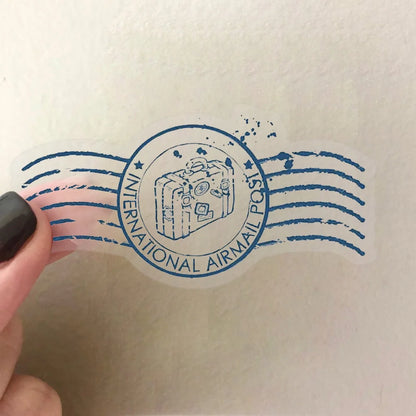 60pcs Vintage Passport Stamps Transparent Stickers Travel Decals For Phone Notebook Luggage Skateboard Guitar DIY Sticker Toy