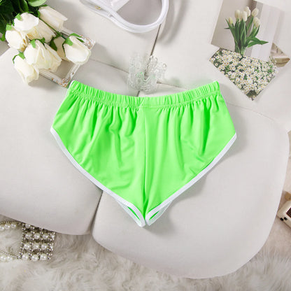 Sexy Running Elastic Sport Shorts Men's Summer Shorts Hot Pants Bar Nine Points Slim Fit Cotton Milk Silk Men's Fashion