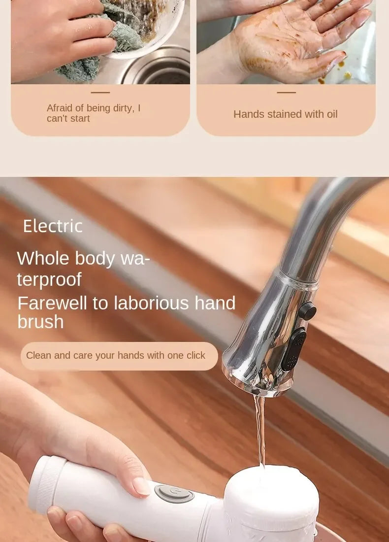 Wireless Electric Spin Scrubber Power Cleaning Brush For Kitchen Bathroom Car Tiles Multi Function Portable Scrub Tool