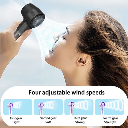 Portable Water Mist Fan Humidifier Fan Rechargeable 4 Wind Speed Hanging Neck Fan Handheld Water Spray Fan for Outdoor Travel