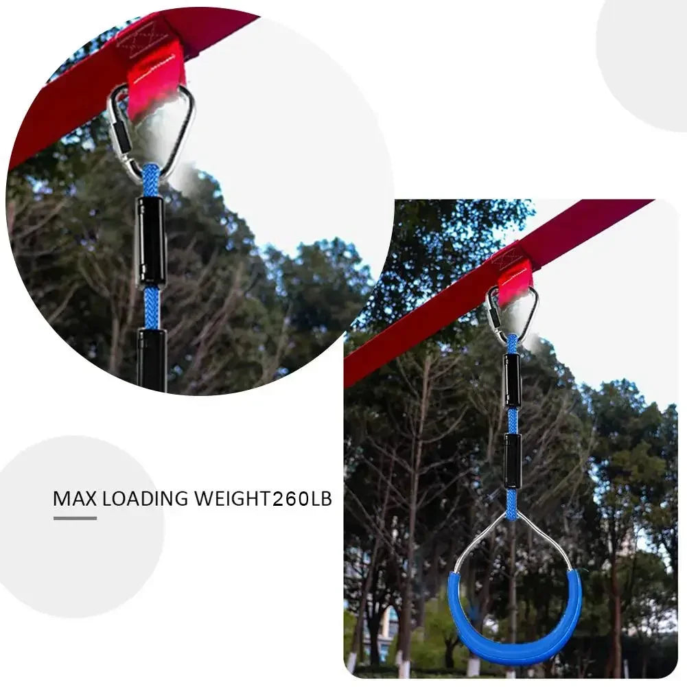 Children's Outdoor Gymnastics Rings Climbing Short Rope Horizontal Bar Children's Grip Strength Training Children's Fitness Toys