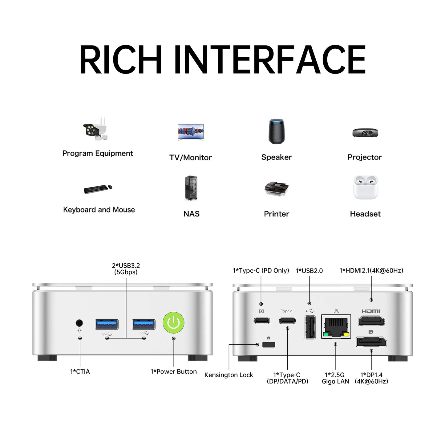 GMKtec G10 Mini PC AMD Ryzen5 3500U (Beats N150/N97) Barebone 2.5GbE NIC LAN HTPC Proxmox Mini Computer,Triple 4K Display WiFi 5