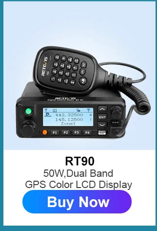 Retevis RT95 Mobile Ham Radio Two-way Car Radio VHF UHF Dual Band Mobile Radio Station Transceiver Base Station for Camping