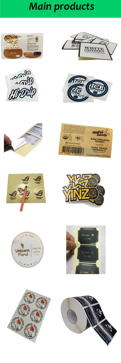 Custom Circle Logo Sticker DIY Personalized 2-8cm Design Your Own Logos Seal Labels for Botttles and Cans Wedding Gift  Pack