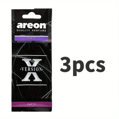 3-60Pcs X Version Car Air Refresher Car Suspension Decoration Home Bathroom Refresher Natural Perfume Car Interior Hanging Paper