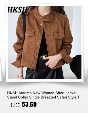 HKSH Outdoor Light Sport Color Contrast Hooded Down Jacket Women's Winter Mountain Leisure Waterproof Climbing Cotton Coat H2887