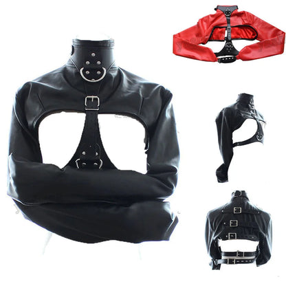 Bondage Women PU Leather Body Harness Cupless Straight Jacket Adult Costume BDSM Sexy Shop Atacado Harness Woman Accessories