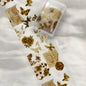 1Pc 100cm Flower Nail Foils for Transfer Paper Floral Stickers Rose Nails Wraps Tulip Nail Art Decorations