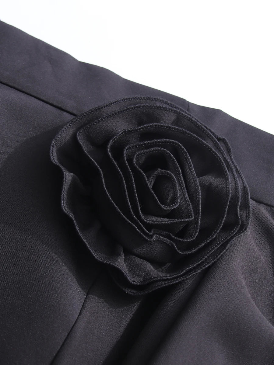 CHICEVER Elegant Spliced Asymmetrical Ruffles Skirts for Women High Waist Patchwork Appliques Pleated Long Skirt Female Spring
