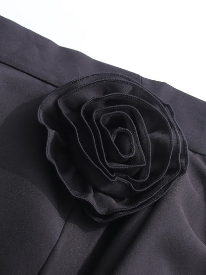 CHICEVER Elegant Spliced Asymmetrical Ruffles Skirts for Women High Waist Patchwork Appliques Pleated Long Skirt Female Spring