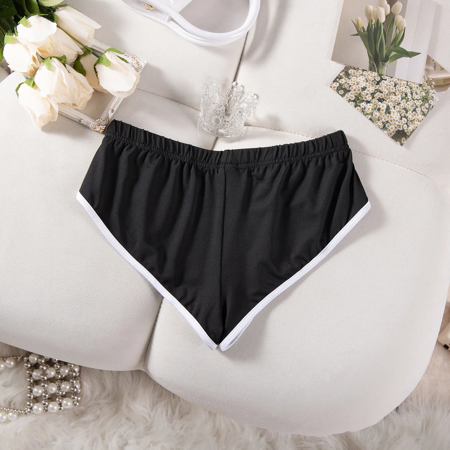 Sexy Running Elastic Sport Shorts Men's Summer Shorts Hot Pants Bar Nine Points Slim Fit Cotton Milk Silk Men's Fashion