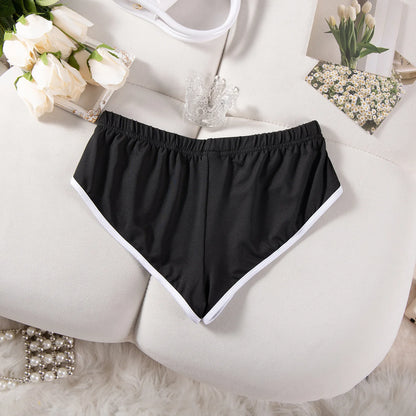 Sexy Running Elastic Sport Shorts Men's Summer Shorts Hot Pants Bar Nine Points Slim Fit Cotton Milk Silk Men's Fashion