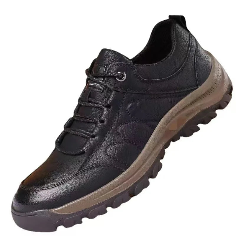 Men's Outdoor Sports Casual Climbing Shoes Winter Fleece Low Help Cotton Shoes Anti-slip Dad Shoes Large Size Men's Shoes