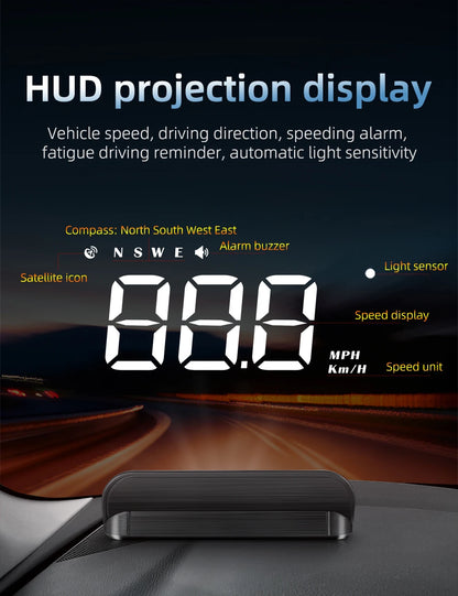 M3 OBD2 HUD / M1 GPS Head Up Display Auto Projection GPS Speedometer Digital Car Accessories Glass Projector Display HUD Alarm
