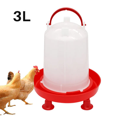 1Pc 1.5kg/3L Poultry Automatic Drinker Bucket Chicken Feeder Barrel Water Bucket Quail Drinking Farm Chicken Coop Water Supply