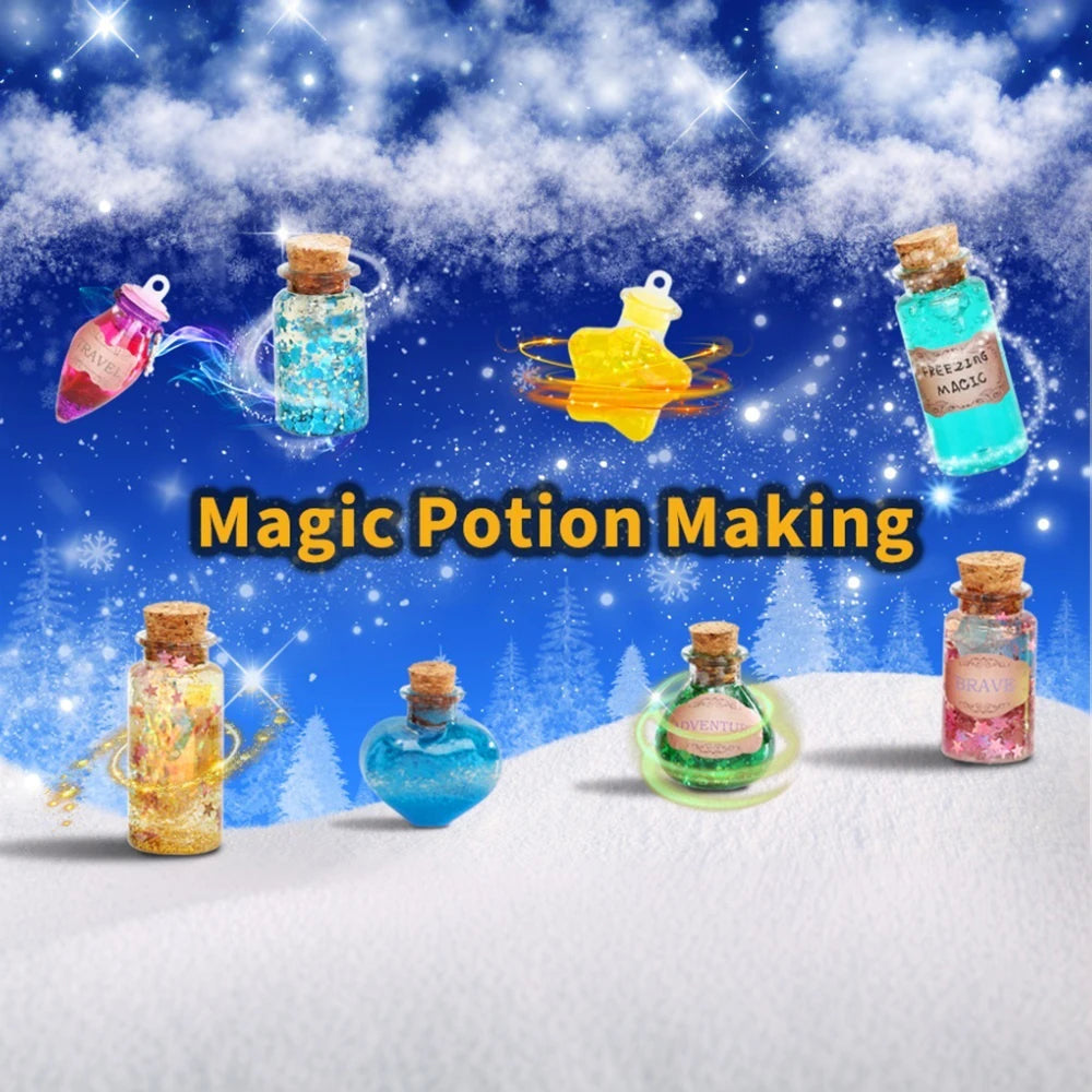 DIY Fairy Magical Potions Kit for Kids Potion Making Set Fairy Potion Bottles Craft Toy Science Set Magic Kits（24pcs)）