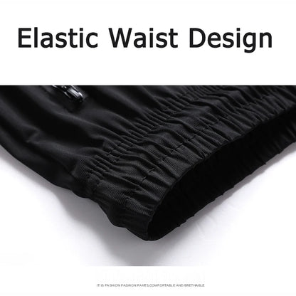 Men Casual Shorts Sweatpants Plus Size 3/4 Pants Quater Pants 110-175kg 1XL-7XL Loose Elastic Sport Pants Big Size Men Clothing