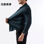 100KG Non-Iron Four-way High Stretch Men's Long Sleeve Shirt Silky Soft Sommth Blue Black Business Party Wedding Male Clothing