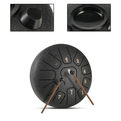 Miwayer 6" Steel Tongue Drum Gift Set | 11-Note Sound Healing Instrument w/Tuning Kit | Yoga/Meditation/Anxiety Relief Tool