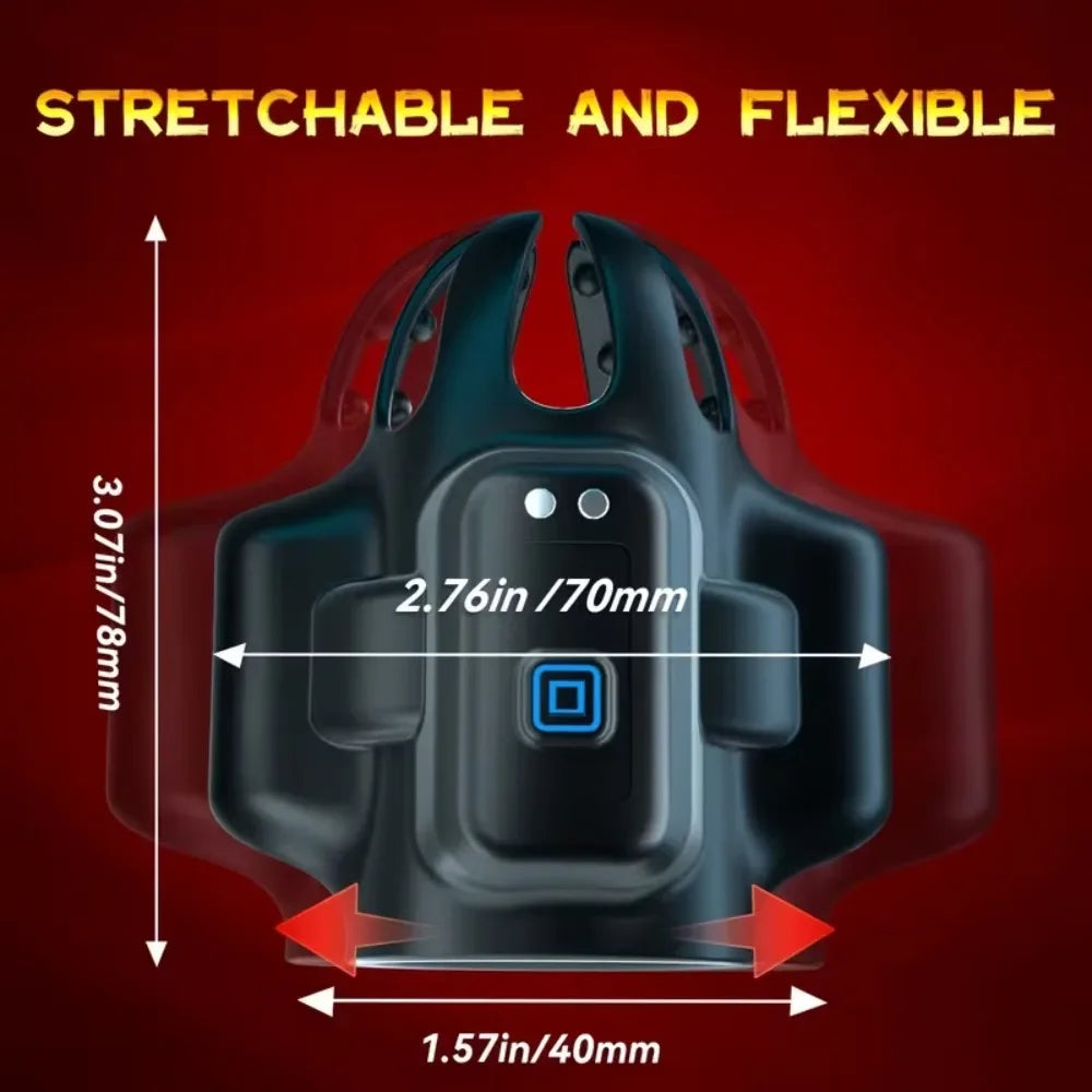 4-in-1 Male Vibrator adult sex toys Glans trainer Penis exerciser with 2 Motors, 10000 RPM, 10 Modes and Magnetic Charging