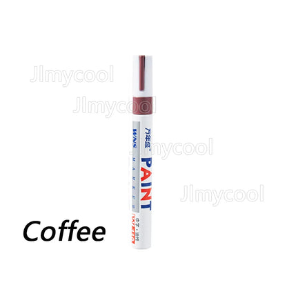 Car Paint Scratches Repair Brush Pen Black White Red Silver Waterproof Water Paint Marker Pen Car Tire Tread Care Automotive