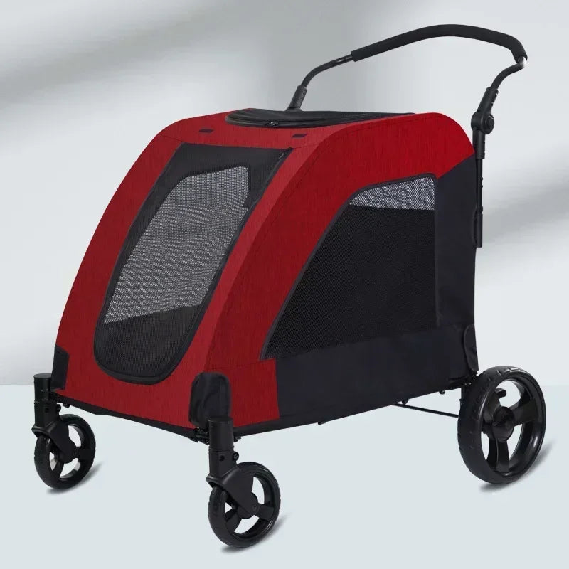 2027functional medium and large pet carts for outdoor travel, large size walking dog carts, portable and foldablePet Strollers
