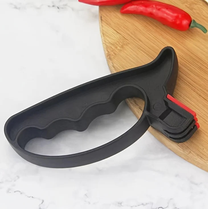 Lightweight Ergonomic Multi-Function Knife and Scissors Sharpener,V-Grind Sharpening System, Right-Handed, with Manual