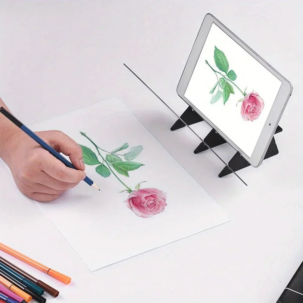 1pc Optical Drawing Projector Board Adjustable Brightness Tracing Sketching Painting for Artists Students Home Studio Classroom