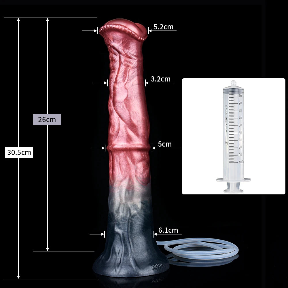 NNSX Horse Squirting Anal Plug Dildo Ejaculation Penis with Strong Sucker G-spot Stimulation Silicone Erotic Sex Toys For Woman