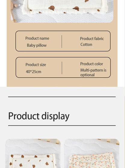 Napping for Newborn Sweat Absorption Breathable Cotton Baby 0-6 Months Universal Pillow