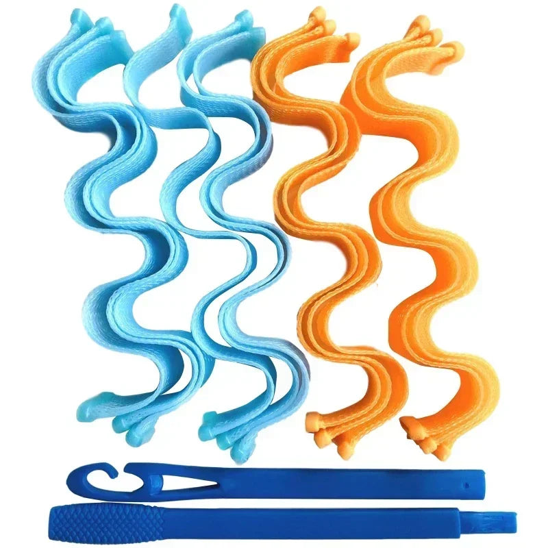 Heatless Hair Curles 10/12/18pcs No Heat Hair Rollers Volume Curles Women Hair Curlers Soft Flexirods Rolller Curling Hairs Tool