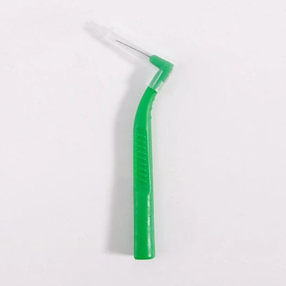 100pcs L-Shape Interdental Brush Wire Orthodontic Interdental Brush Orthodontic Toothbrush Soft Bristle Oral Care