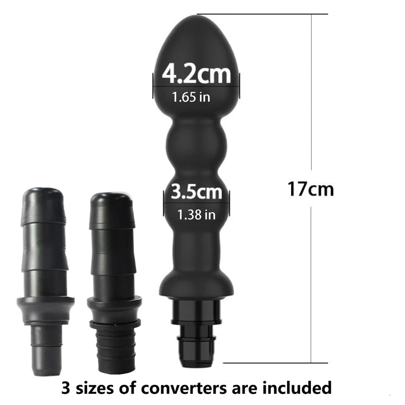 1pc Black Silicone Massage Head, Fascia Gun Massage Head, With Multiple Uses, Including Three Interfaces, Used For Fascia Gun