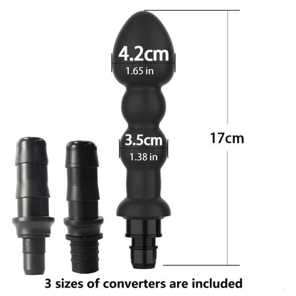 1pc Black Silicone Massage Head, Fascia Gun Massage Head, With Multiple Uses, Including Three Interfaces, Used For Fascia Gun