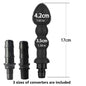 1pc Black Silicone Massage Head, Fascia Gun Massage Head, With Multiple Uses, Including Three Interfaces, Used For Fascia Gun