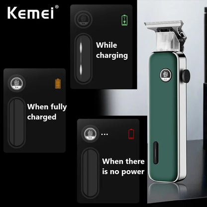 Kemei Electric Hair Cutting Machine Luminous High-power Silent Hair Clipper Man Shaver Trimmer For Men  KM-5098