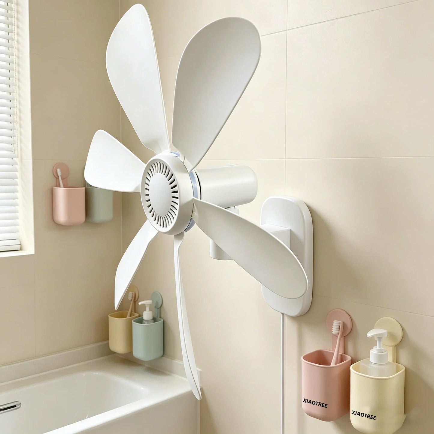 16.5-Inch Wall Mount Fan with Remote and Timer Small 5V USB Fan with Powerful 4 Speeds Quiet Corner Fans for Bedroom Kitchens