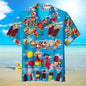 2024 Hawaiian Shirt For Men Summer Ice Cream T-Shirt Beach Prints Short Sleeved Shirt Tops Casual Original Design Men's Clothing