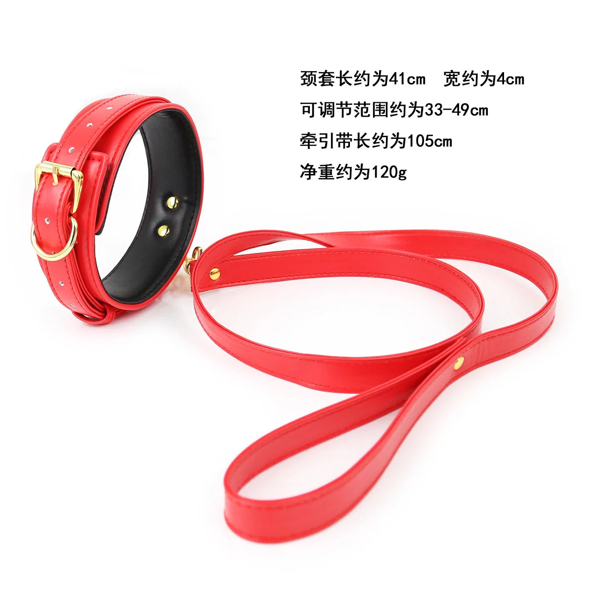 Professional BDSM Red Leather Harness Set Collar Handcuffs Restraint Kit for Women Slave Role Play Fetish Gear Adult Game Toy