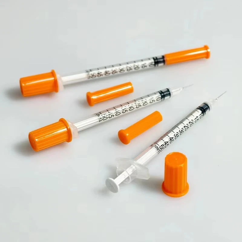 Individually Wrapped Manual Push Veterinary Plastic Syringes With Needles Disposable Style For Lab Pets Pigs And  Farm Livestock