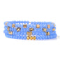 4Pcs/set Shinning Crystal Beads Elastic Bracelet Bohemian Faceted Colorful Crystal Glass Beaded Bracelet Bangles Set For Women