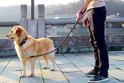 Heavy and Duty Large Dog Leash Genuine Leather Braided Dog Training Leash for Shepherd Medium Large Dogs Pet Supplies