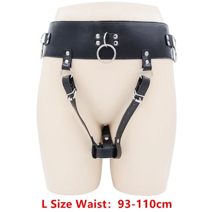 Adjustable Chastity Devices Harness Leather Sexy Belt Female Masturbator Leather Penis Bondage BDSM Restraints Sex Toys Adults
