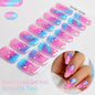 Gradient Auroras Semi Cured Gel Nail Strips Sparkly Shinning DIY Gel Polish Stickers for Nails Works with UV/LED Nail Lamps
