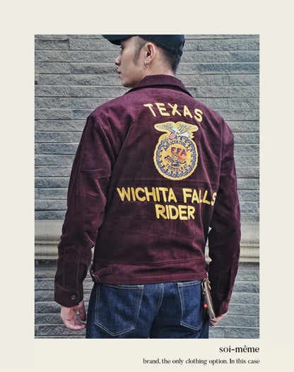 2026 Spring/Summer American Retro Workwear Long-Sleeved Farmer's Coop Jacket for Male Youth - High-end Trendy Corduroy Coat