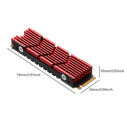 M.2 SSD NVMe Heat Sink heatsink M2 2280 SSD Hard Disk Aluminum Heat Sink with Silicone Thermal Pad for PC / PS5 PCIE 2280 SSD