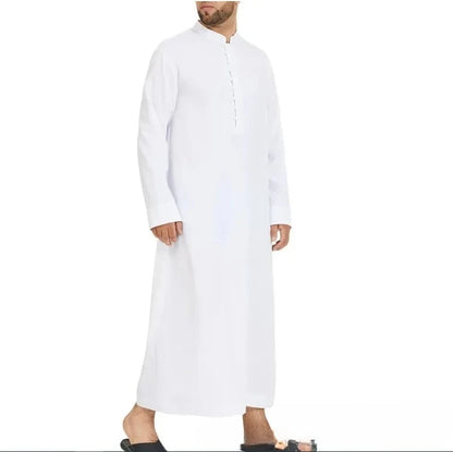 Men's2026 Loose Standing Collar Muslim Robes New Ethnic Round Collar Hui Robes Arab Middle East Men's Clothing Men Vintage Top