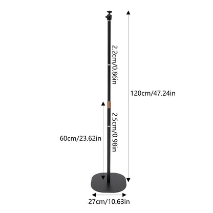 Adjustable Projector Floor Stand 25.6-47in ,360° Swivel Projector Stand with  EVA Pad, Portable Projector Mount for Home, Office