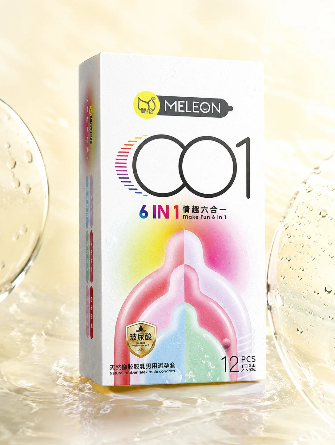 6in1 Warehouse Shipped Condoms 12Pcs/Pack  Intimate Good Sex Products Combining Particles and Threads for Pleasure